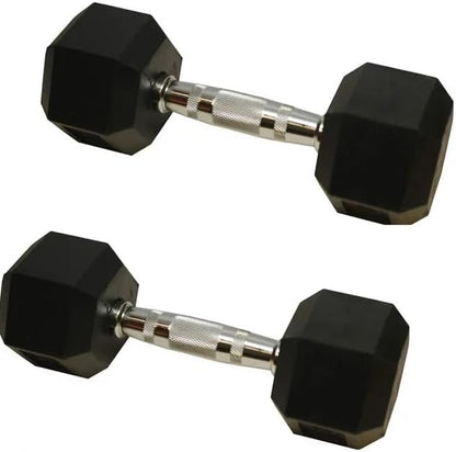 Hex Dumbbell Weights with Metal Handles