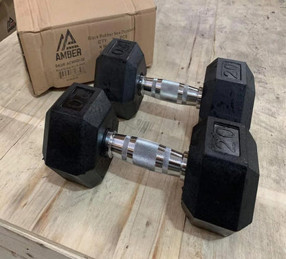 Hex Dumbbell Weights with Metal Handles